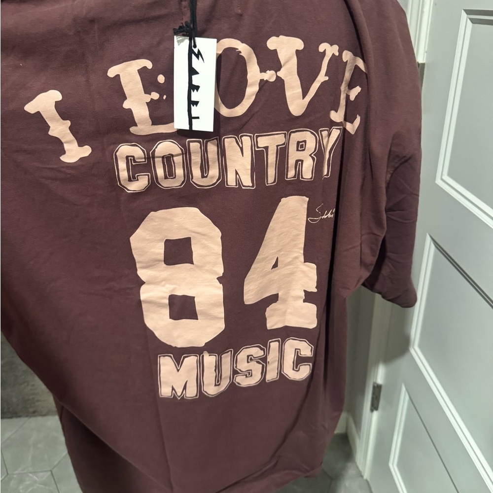NEW SABBI Palm Beach Ranch Brown 'BBT Rodeo' Graphic woman’s Shirt - Picture 6 of 9